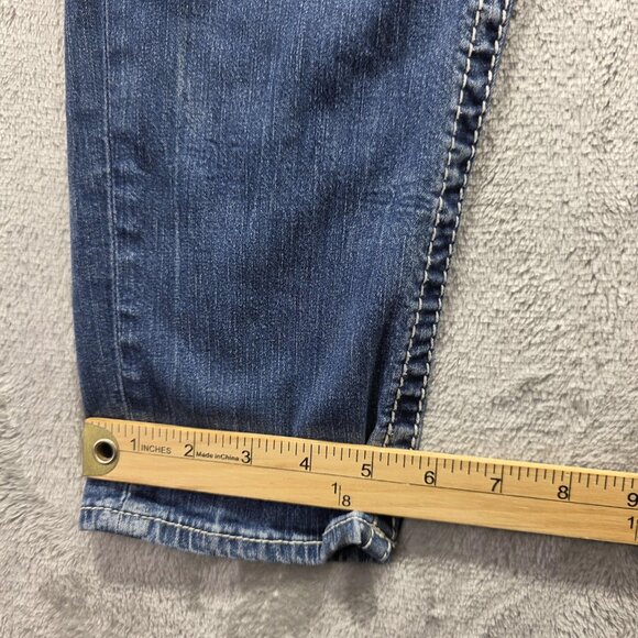 Silver Jeans Co Sam Boyfriend Jeans Womens 25 Distressed Sequin Pockets 28 - Picture 12 of 12